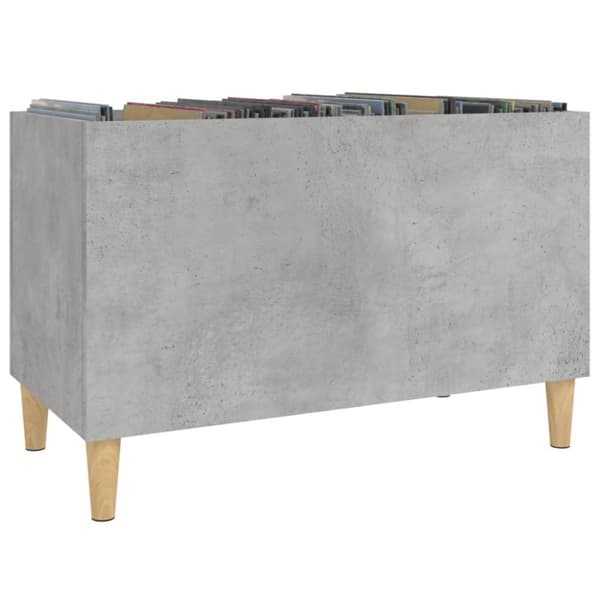 vidaXL LP-levyjen säilytyskaappi betoninharmaa 74,5x38x48 cm puu