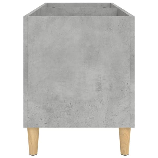 vidaXL LP-levyjen säilytyskaappi betoninharmaa 74,5x38x48 cm puu