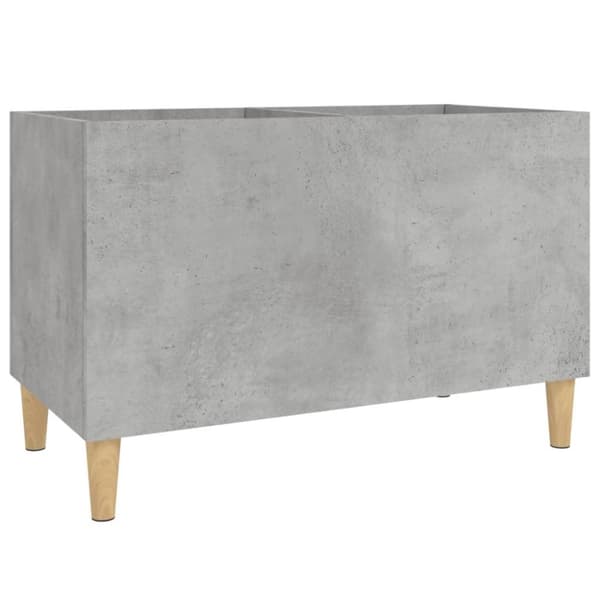 vidaXL LP-levyjen säilytyskaappi betoninharmaa 74,5x38x48 cm puu