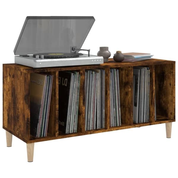 vidaXL vinylskab 100x38x48 cm konstrueret træ røget egetræsfarve