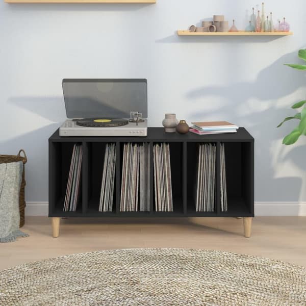 vidaXL vinylskab 100x38x48 cm konstrueret træ sort