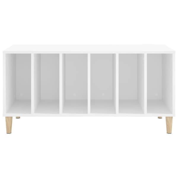 vidaXL LP-levyjen säilytyskaappi valkoinen 100x38x48 cm tekninen puu