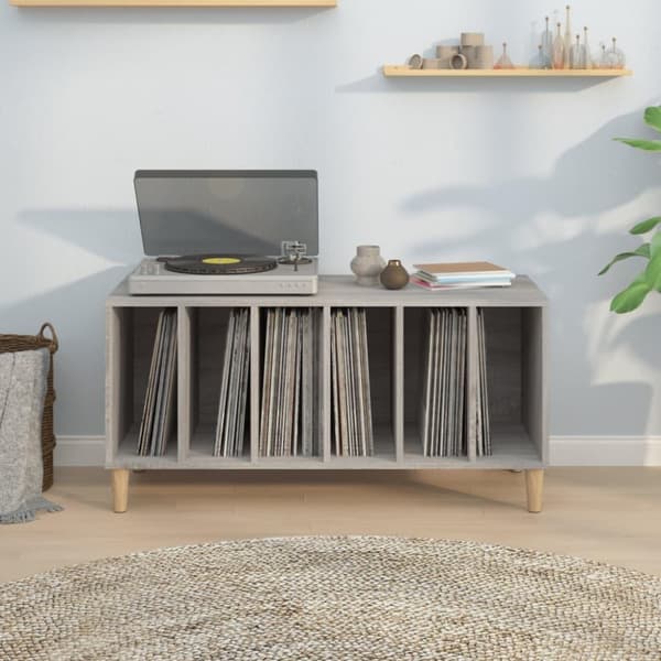 vidaXL vinylskab 100x38x48 cm konstrueret træ grå sonoma-eg
