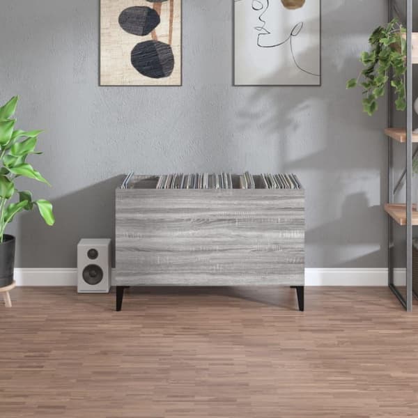 vidaXL vinylskab 74,5x38x48 cm konstrueret træ grå sonoma-eg