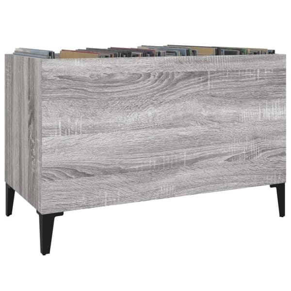 vidaXL vinylskab 74,5x38x48 cm konstrueret træ grå sonoma-eg