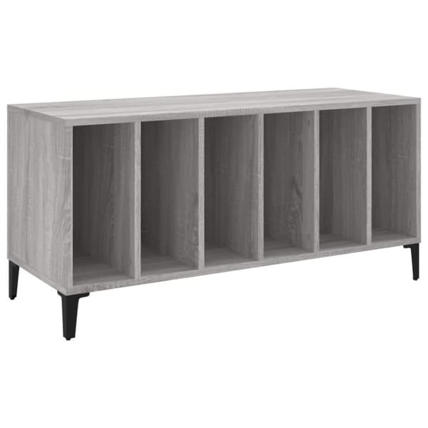 vidaXL Hifi-benk grå sonoma 100x38x48 cm konstruert tre