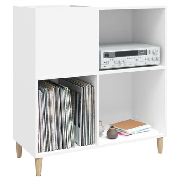 vidaXL Stereobänk vit 84,5x38x89 cm konstruerat trä