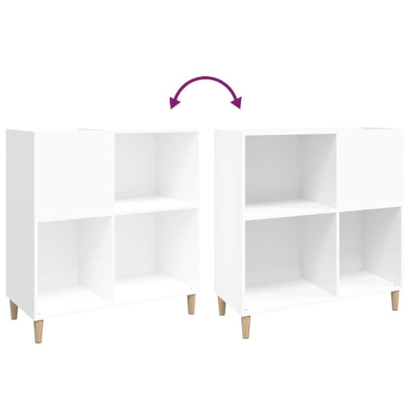 vidaXL Stereobänk vit 84,5x38x89 cm konstruerat trä