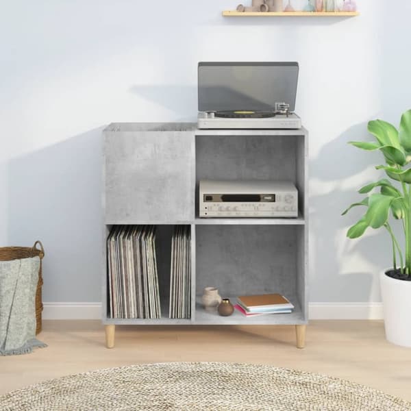 vidaXL Stereobänk betong-grå 84,5x38x89 cm konstruerat trä