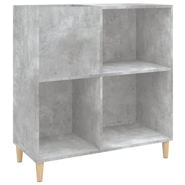 vidaXL Hifi-benk betonggrå 84,5x38x89 cm konstruert tre