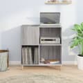 Miniatyrbilde 4 av 11: vidaXL Hifi-benk grå sonoma 84,5x38x89 cm konstruert tre