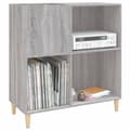 Miniatyrbilde 5 av 11: vidaXL Hifi-benk grå sonoma 84,5x38x89 cm konstruert tre