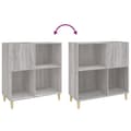 Miniatyrbilde 8 av 11: vidaXL Hifi-benk grå sonoma 84,5x38x89 cm konstruert tre