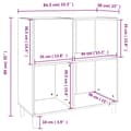 Miniatyrbilde 11 av 11: vidaXL Hifi-benk grå sonoma 84,5x38x89 cm konstruert tre