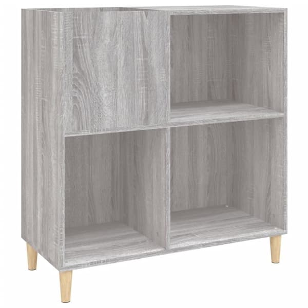 vidaXL Hifi-benk grå sonoma 84,5x38x89 cm konstruert tre