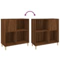 Miniatyrbilde 7 av 10: vidaXL Hifi-benk brun eik 84,5x38x89 cm konstruert tre