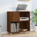 Miniatyrbilde 2 av 10: vidaXL Hifi-benk brun eik 84,5x38x89 cm konstruert tre