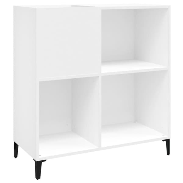 vidaXL Stereobänk vit 84,5x38x89 cm konstruerat trä