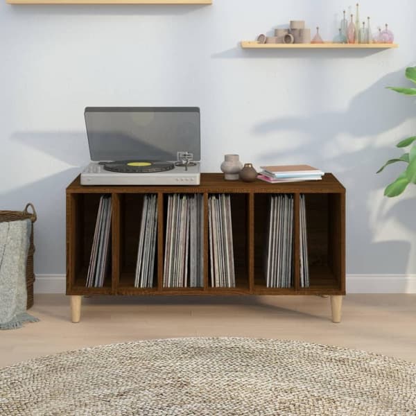 vidaXL vinylskab 100x38x48 cm konstrueret træ brun egetræsfarve