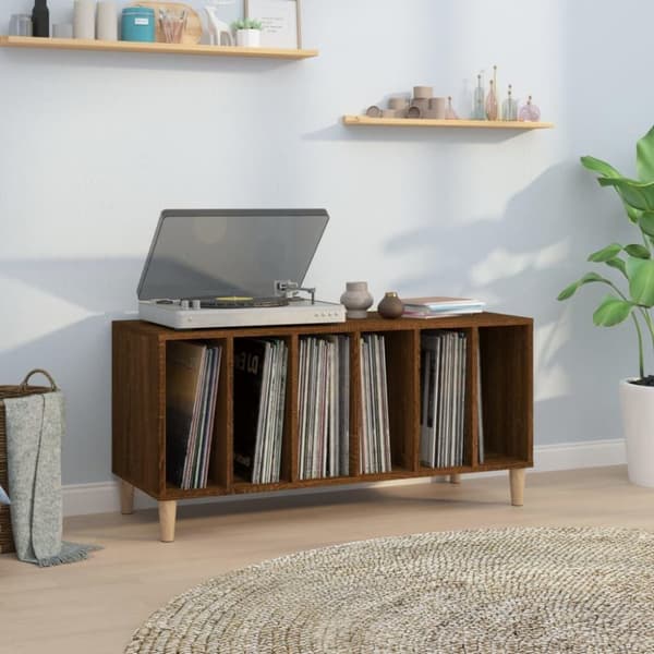 vidaXL vinylskab 100x38x48 cm konstrueret træ brun egetræsfarve