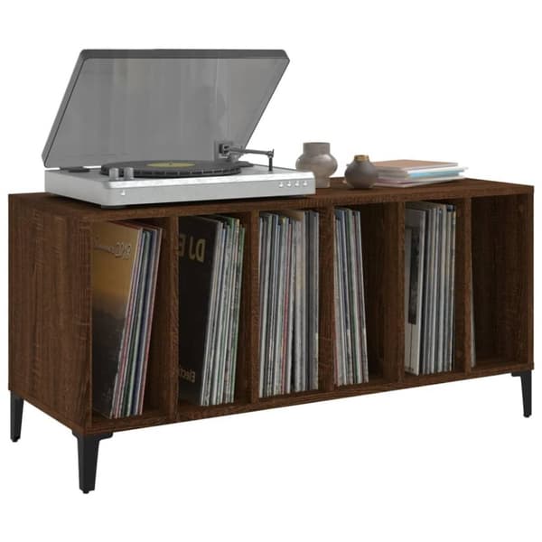vidaXL vinylskab 100x38x48 cm konstrueret træ brun egetræsfarve
