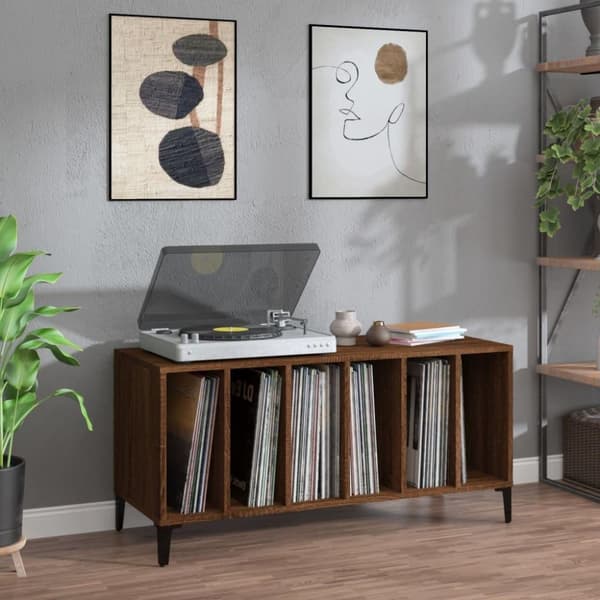 vidaXL vinylskab 100x38x48 cm konstrueret træ brun egetræsfarve