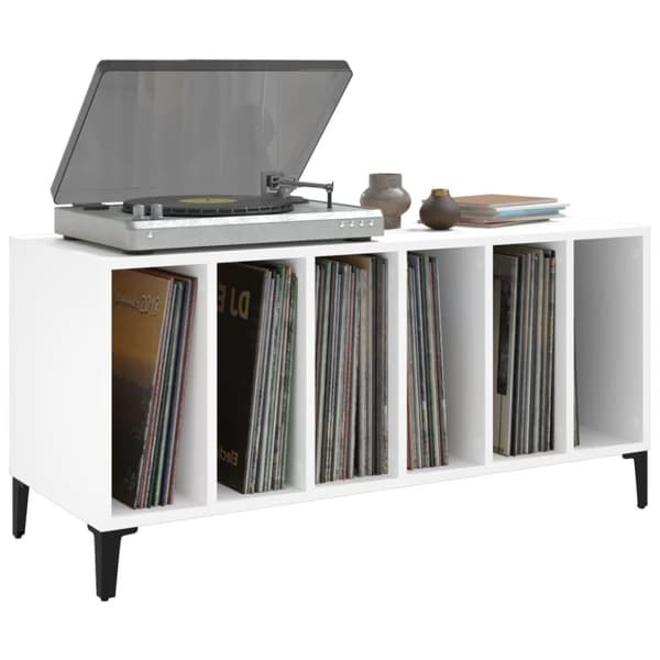 vidaXL vinylskab 100x38x48 cm konstrueret træ hvid