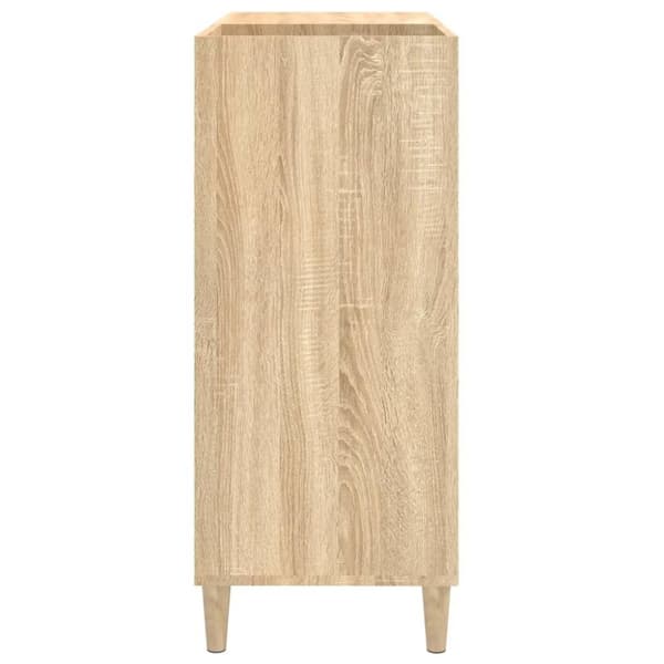 vidaXL LP-levyjen säilytyskaappi Sonoma-tammi 84,5x38x89 cm puu
