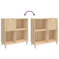 Pikkukuva 7 / 10: vidaXL LP-levyjen säilytyskaappi Sonoma-tammi 84,5x38x89 cm puu