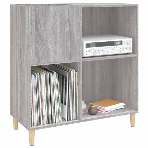 vidaXL vinylskab 84,5x38x39 cm konstrueret træ grå sonoma-eg