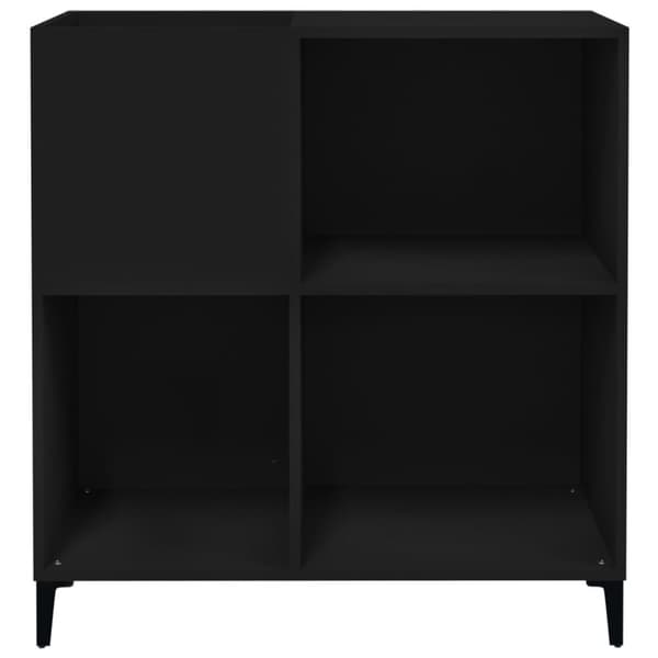 vidaXL vinylskab 84,5x38x89 cm konstrueret træ sort