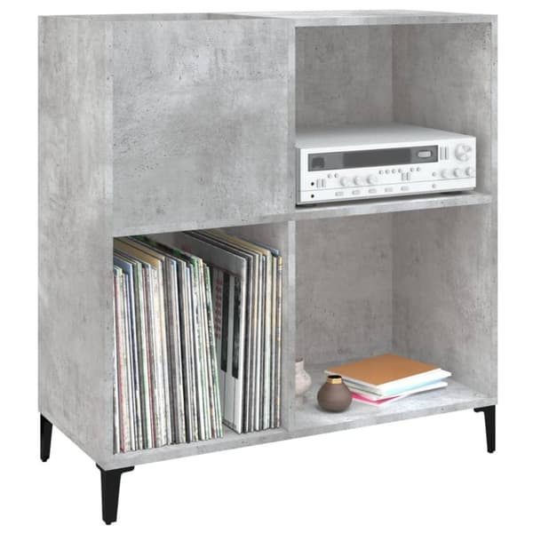 vidaXL Stereobänk betong-grå 84,5x38x89 cm konstruerat trä