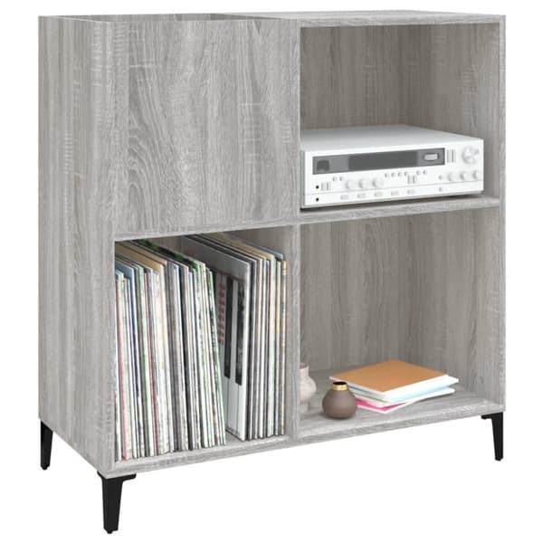 vidaXL vinylskab 84,5x38x39 cm konstrueret træ grå sonoma-eg