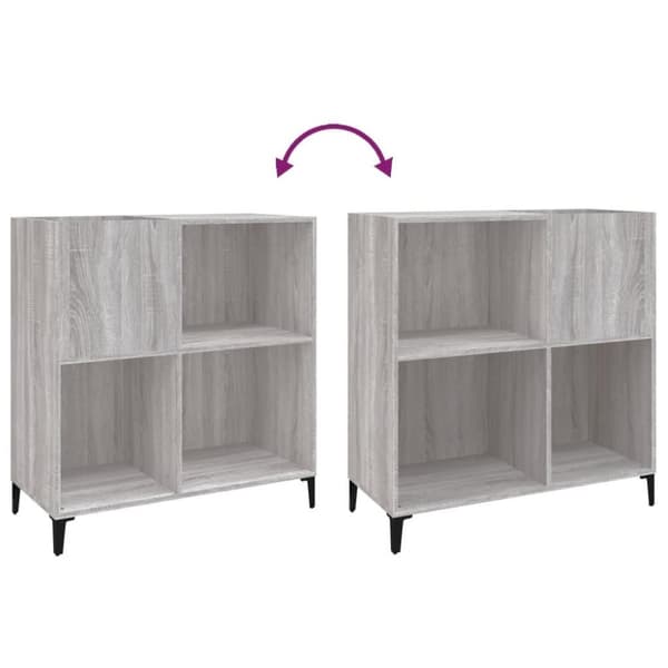 vidaXL vinylskab 84,5x38x39 cm konstrueret træ grå sonoma-eg