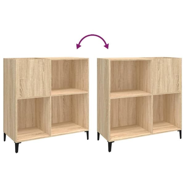 vidaXL vinylskab 84,5x38x39 cm konstrueret træ sonoma-eg