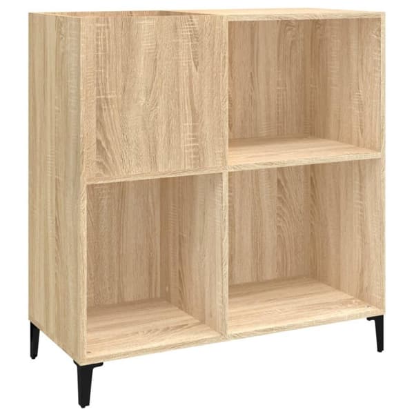 vidaXL vinylskab 84,5x38x39 cm konstrueret træ sonoma-eg