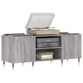 Miniatyrbilde 3 av 9: vidaXL Hifi-benk grå sonoma 121x38x48 cm konstruert tre