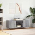 Miniatyrbilde 2 av 9: vidaXL Hifi-benk grå sonoma 121x38x48 cm konstruert tre