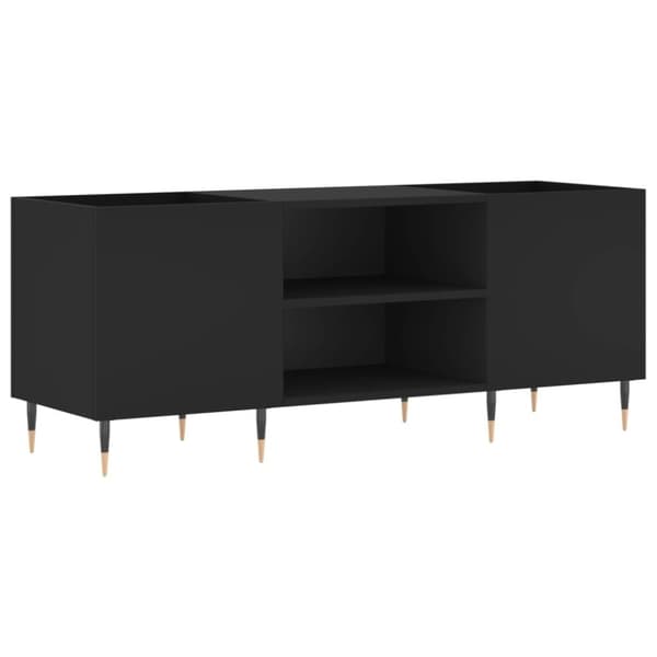 vidaXL vinylskab 121x38x48 cm konstrueret træ sort