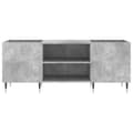 Miniatyrbilde 4 av 9: vidaXL Hifi-benk betonggrå 121x38x48 cm konstruert tre
