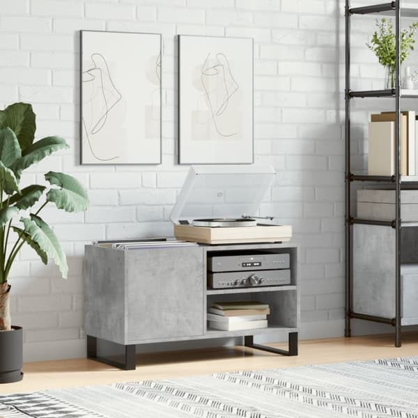 vidaXL vinylskab 85x38x48 cm konstrueret træ betongrå