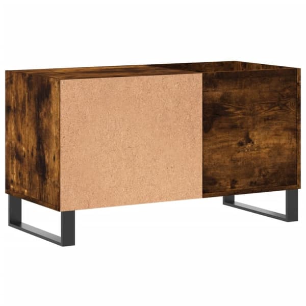 vidaXL Stereobänk rökfärgad ek 85x38x48 cm konstruerat trä