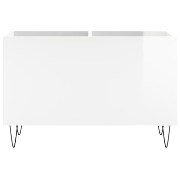 vidaXL vinylskab 74,5x38x48 cm konstrueret træ hvid højglans