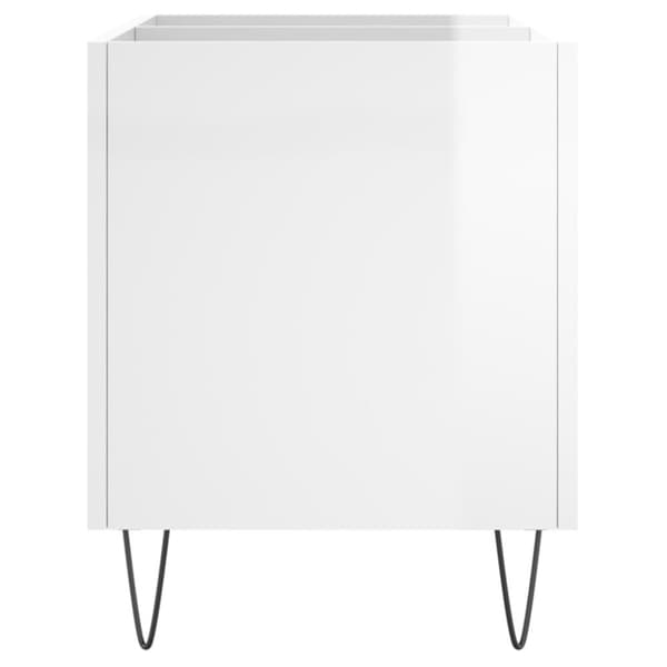 vidaXL vinylskab 74,5x38x48 cm konstrueret træ hvid højglans