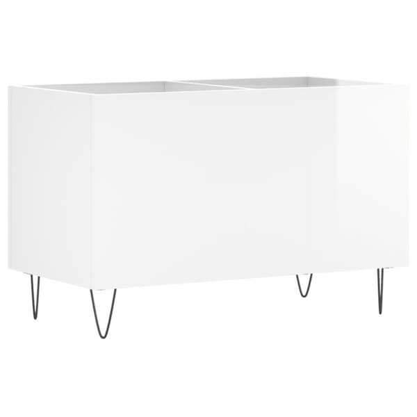 vidaXL vinylskab 74,5x38x48 cm konstrueret træ hvid højglans