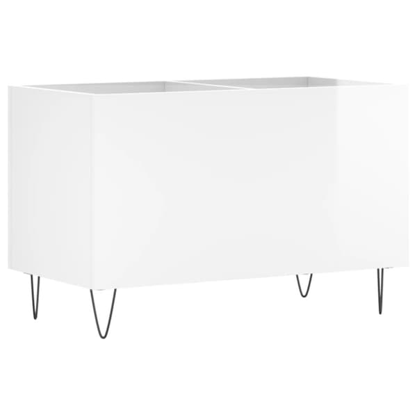 vidaXL vinylskab 74,5x38x48 cm konstrueret træ hvid højglans