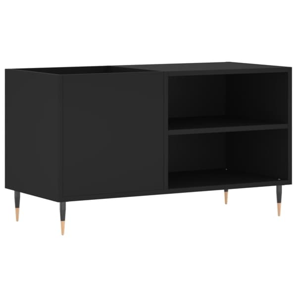 vidaXL LP-levyjen säilytyskaappi musta 85x38x48 cm tekninen puu