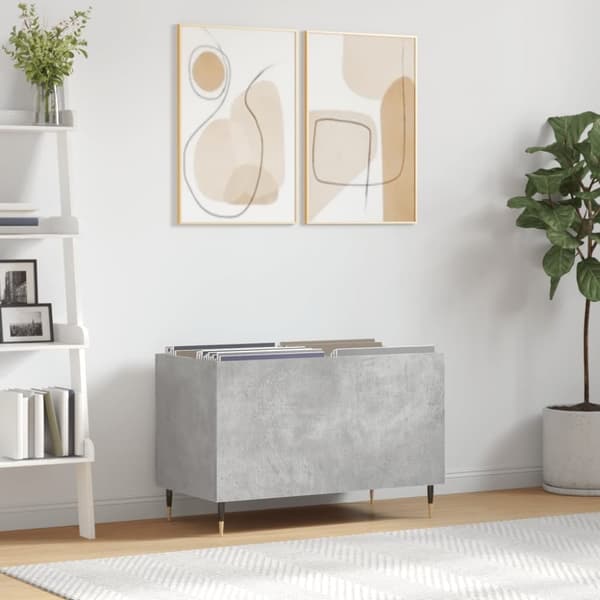 vidaXL Hifi-benk betonggrå 74,5x38x48 cm konstruert tre