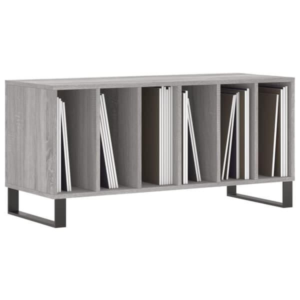 vidaXL Hifi-benk grå sonoma 100x38x48 cm konstruert tre