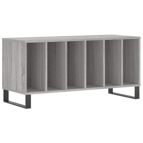 vidaXL Hifi-benk grå sonoma 100x38x48 cm konstruert tre